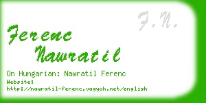 ferenc nawratil business card